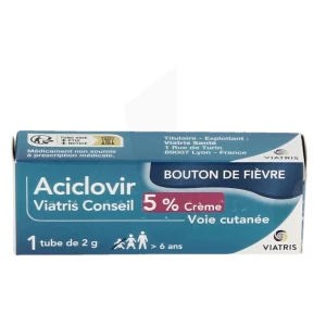 Aciclovir Viatris Conseil 5 %, Crème