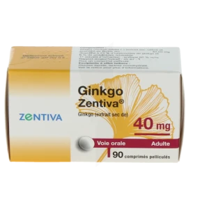 Ginkgo Zentiva 40 Mg, Comprimé Pelliculé