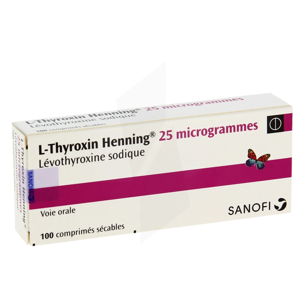 L-thyroxin Henning 25 Microgrammes, Comprimé Sécable