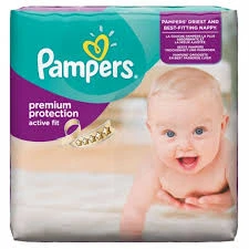 Pampers Active Fit, Taille 3, Midi, 4 Kg à 9 Kg, Sac 28