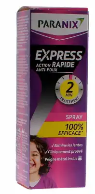 Paranix Express 2 Min Spray Antipoux Fl/100ml+peigne à Ménilles