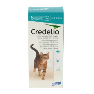 Credelio 48 Mg Comprime A Croquer Pour Chats (> 2,0 - 8,0 Kg), Comprimé à Croquer