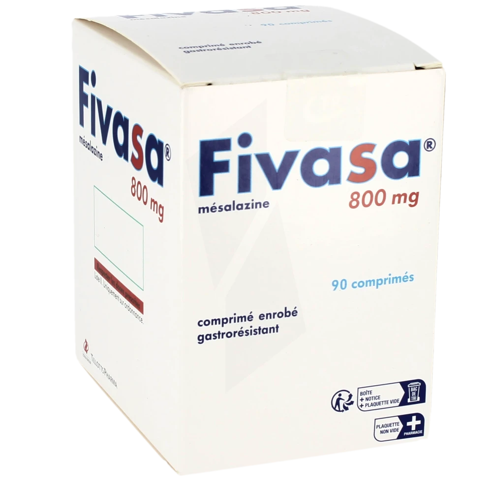 Fivasa 800 Mg, Comprimé Enrobé Gastrorésistant