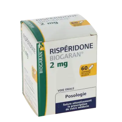 RISPERIDONE BIOGARAN 2 mg, comprimé pelliculé sécable