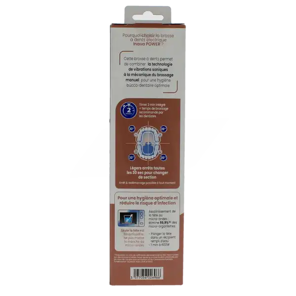 Inava Power Brosse Dents électrique Rose