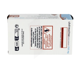 Levetiracetam Biogaran 250 Mg, Comprimé Pelliculé Sécable