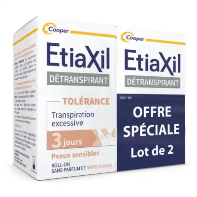 Etiaxil Déodorant Détranspirant Confort+ Aisselles Peau Sensible 2roll-on/15ml à SENNECEY-LÈS-DIJON