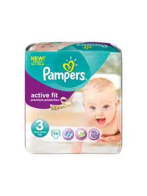 Pampers Couches Active Fit Taille 3 4-9 Kg X 26 à  ILLZACH