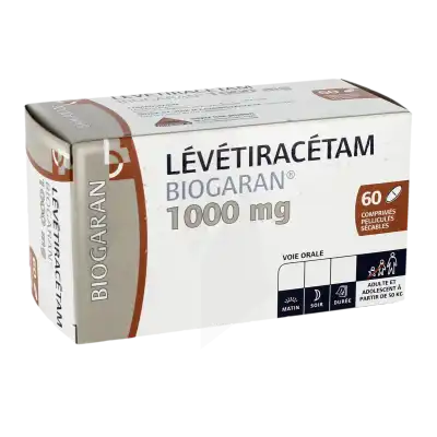 Levetiracetam Biogaran 1000 Mg, Comprimé Pelliculé Sécable à LE LAVANDOU