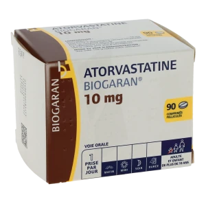 Atorvastatine Biogaran 10 Mg, Comprimé Pelliculé