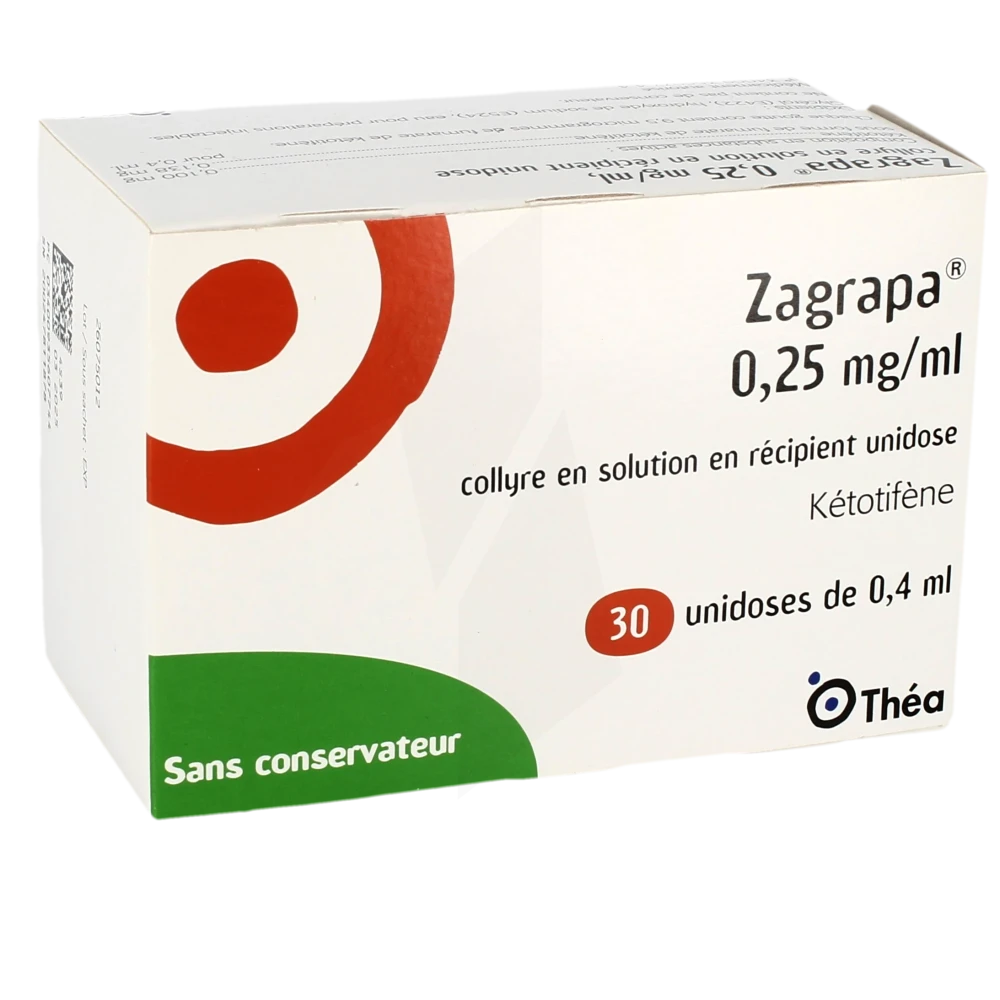 Zagrapa 0,25 Mg/ml, Collyre En Solution En Récipient Unidose