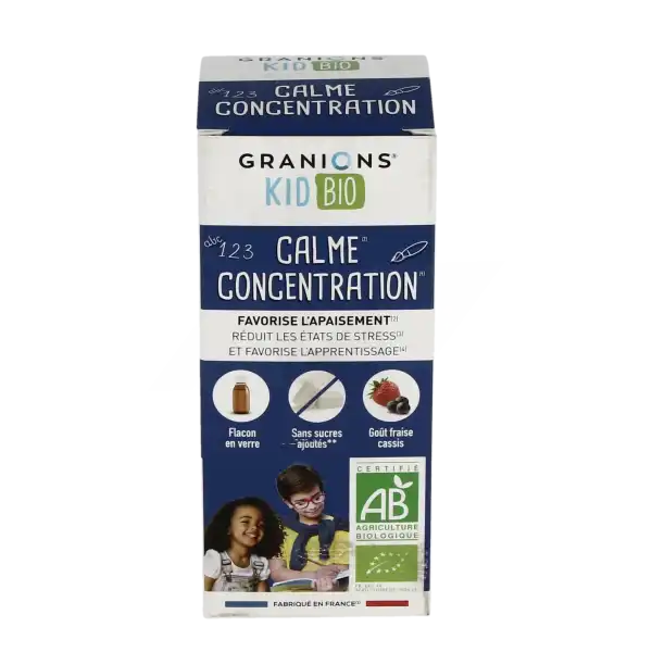Granions Kid Bio Calme Concentration Solution Buvable Fl/125ml