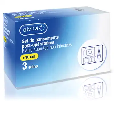 Alvita Set Pansement Post Opératoire >10cm B/3 à Béziers