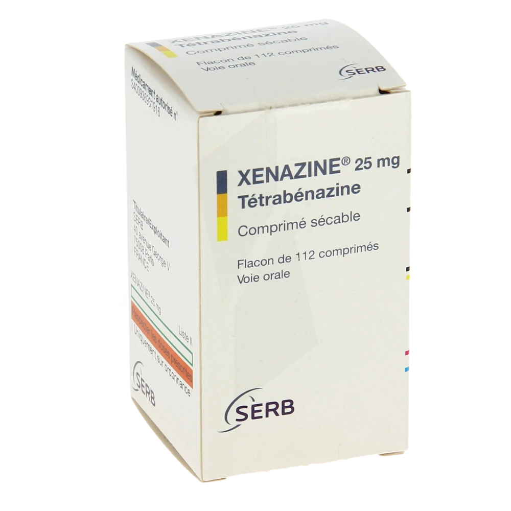 Xenazine 25 Mg, Comprimé Sécable