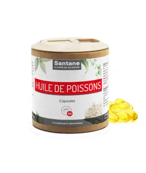 Santane Huile De Poisson Gélules De Poudre De Plantes 500mg B/60