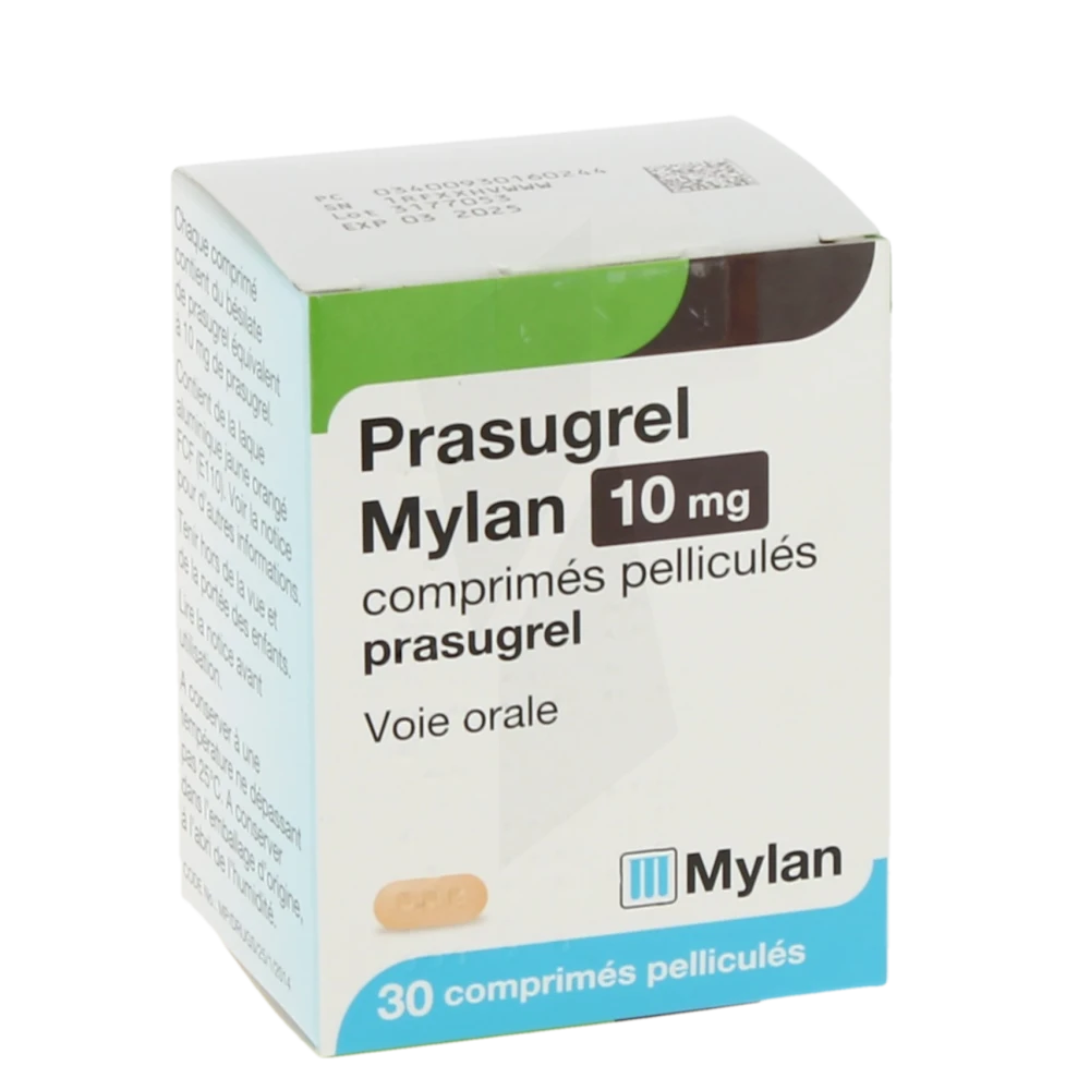 Prasugrel Mylan 10 Mg, Comprimé Pelliculé