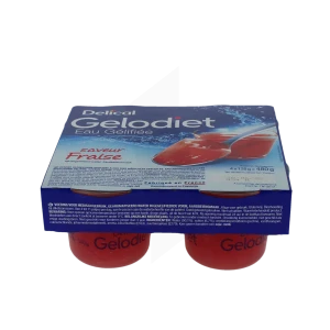 Gelodiet Eau Gélifiée Fraise 4pots/120g