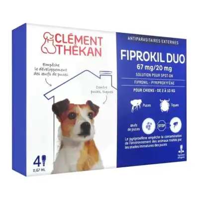 Fiprokil Chien 2-10kgSol Ext Plaq/4