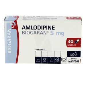 Amlodipine Biogaran 5 Mg, Gélule