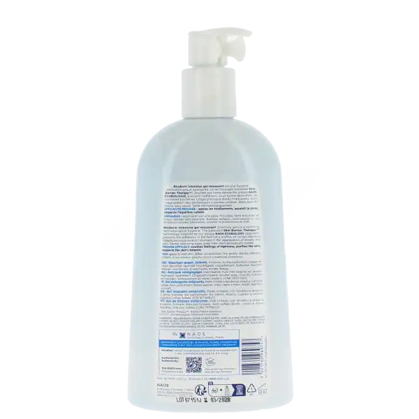 Bioderma Atoderm Intensive Gel Douche Moussant Douceur Relipant Apaisant 500 Ml