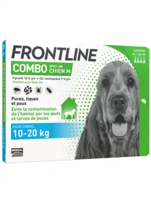 Frontline Combo Solution Externe Chien 10-20kg 4doses à VALENCE