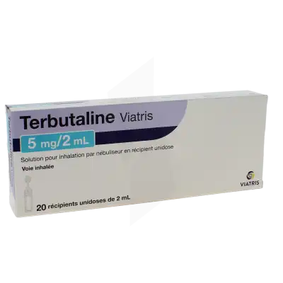 TERBUTALINE VIATRIS 5 mg/2 mL, solution pour inhalation par nébuliseur en récipient unidose