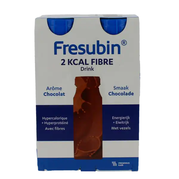 Fresubin 2 Kcal Fibre Drink Nutriment Chocolat 4bouteilles/200ml