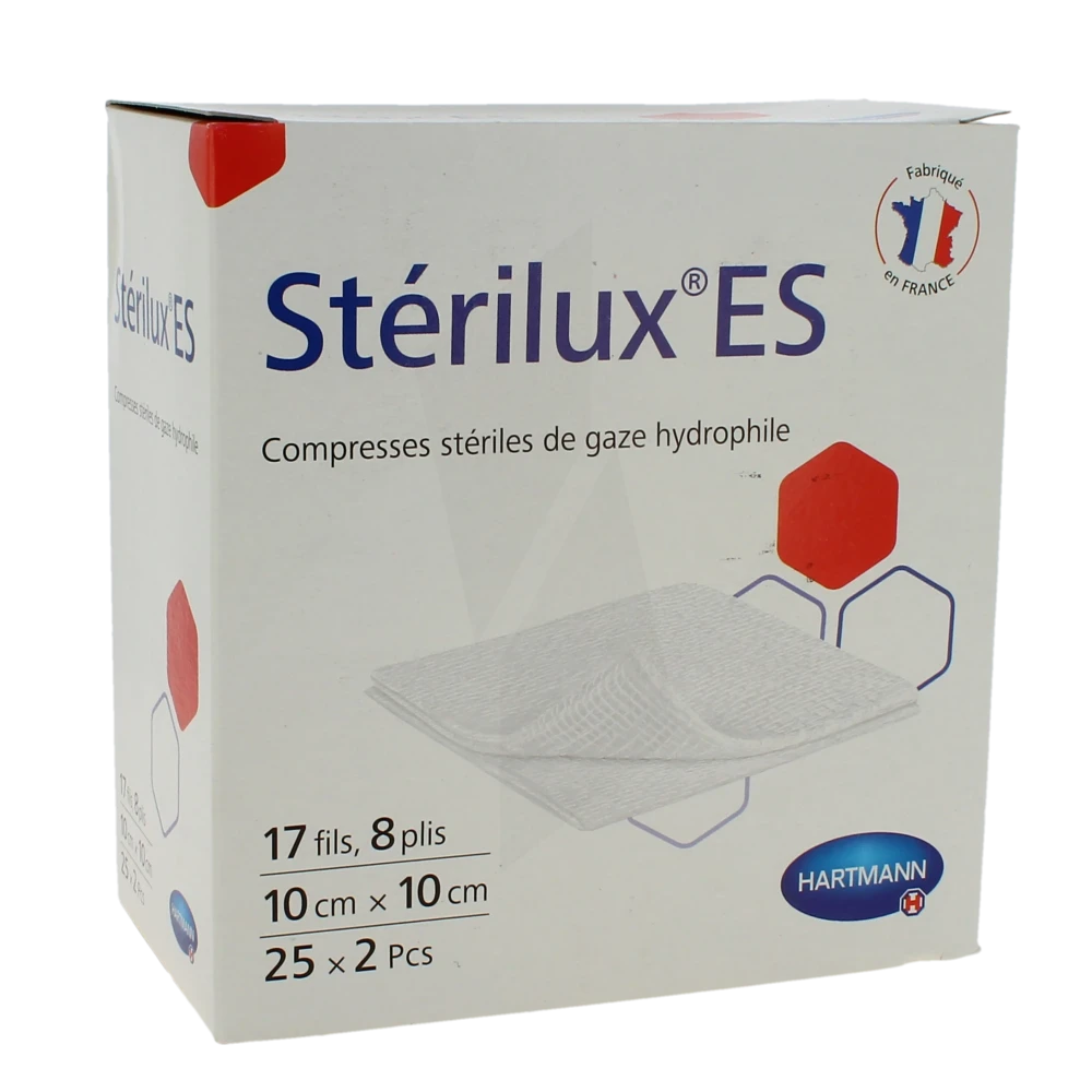 Sterilux Es Compr Gaze Stérile 10x10cm 25sach/2