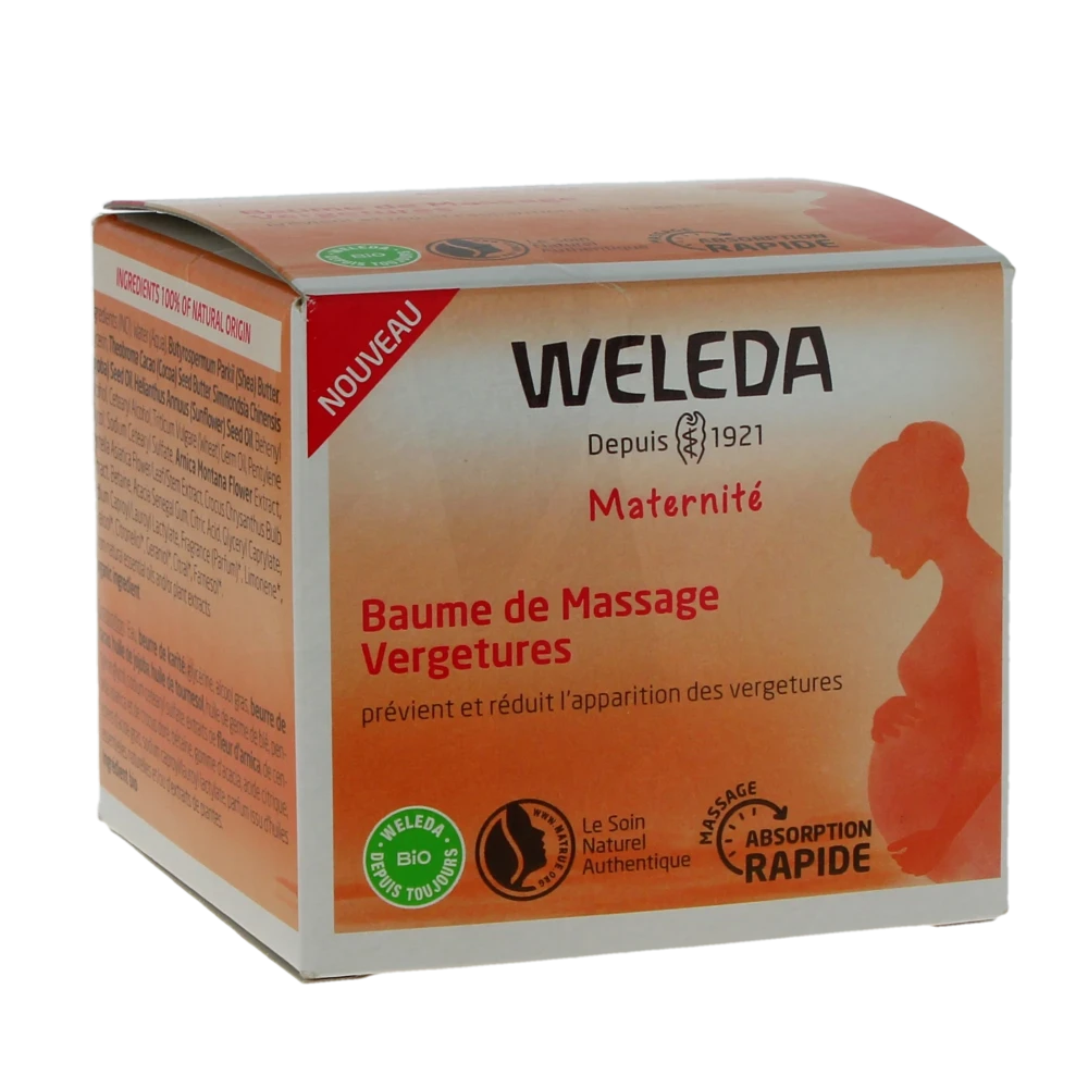 Weleda Maternité Baume De Massage Vergetures Tube De 150 Ml