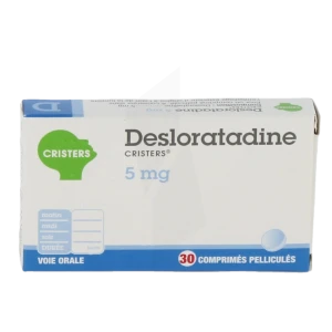Desloratadine Cristers 5 Mg, Comprimé Pelliculé