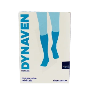 Sigvaris Dynaven Semi-opaque Fin Chaussette Classe 2 Homme Marine Normal S