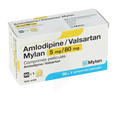 Amlodipine/valsartan Mylan 5 Mg/80 Mg, Comprimé Pelliculé à Courbevoie