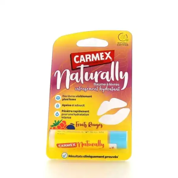 Carmex Naturally Baume Lèvres Fruits Rouges Stick/4,25g