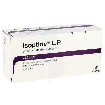 Isoptine L.p. 240 Mg, Comprimé Pelliculé Sécable à Libération Prolongée à Seysses