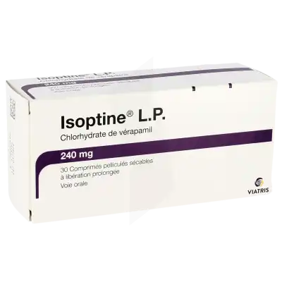 ISOPTINE L.P. 240 mg, comprimé pelliculé sécable à libération prolongée