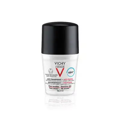 Vichy Homme Déodorant 48h Anti-transpirant Anti-traces Protection Chemise Roll-on/50ml à Montarnaud