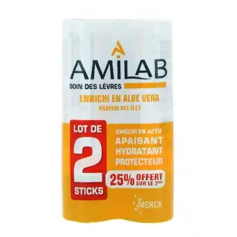 Amilab Stick Aloe Vera Lot De 2