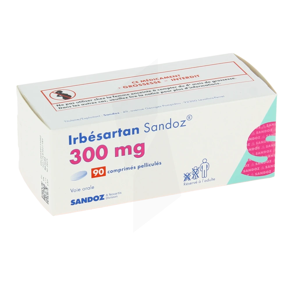 Irbesartan Sandoz 300 Mg, Comprimé Pelliculé