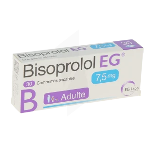 Bisoprolol Eg 7,5 Mg, Comprimé Sécable