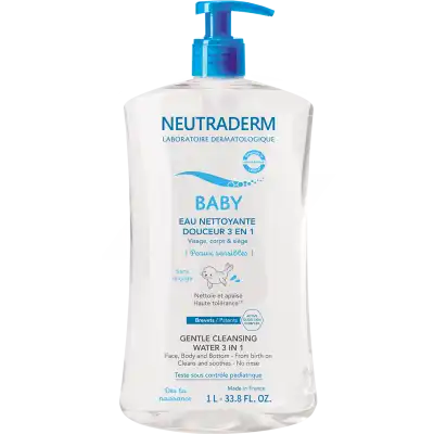 Acheter Neutraderm Baby Eau nettoyante douceur 3 en 1 Fl pompe/1L à LORMONT