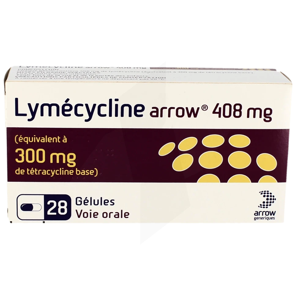 Pharmacie Carré Sénart - Médicament Lymecycline Arrow 408 Mg (équivalent à  300 Mg De Tétracycline Base), Gélule - TÉTRACYCLINE - LIEUSAINT