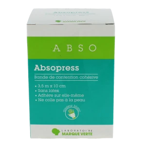 Absopress Bande Contention Cohésive 3,5m X 10cm  Blanc