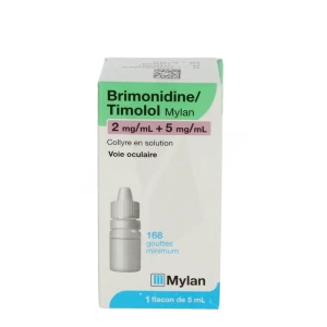 Brimonidine/timolol Viatris 2 Mg/ml + 5 Mg/ml, Collyre En Solution