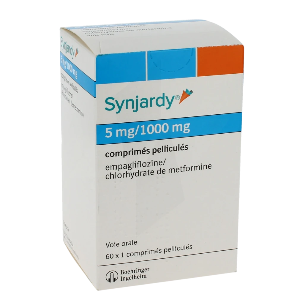 Synjardy 5 Mg/1000 Mg, Comprimé Pelliculé
