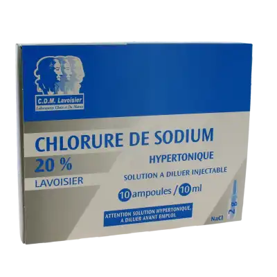 Chlorure De Sodium Hypertonique 20 % Lavoisier, Solution à Diluer Injectable à Agen