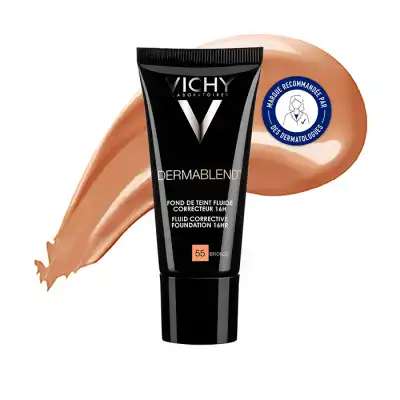 Vichy Dermablend Fond De Teint Fluide Correcteur Teinte N°55 Bronze Tube/30ml à Saint-Priest