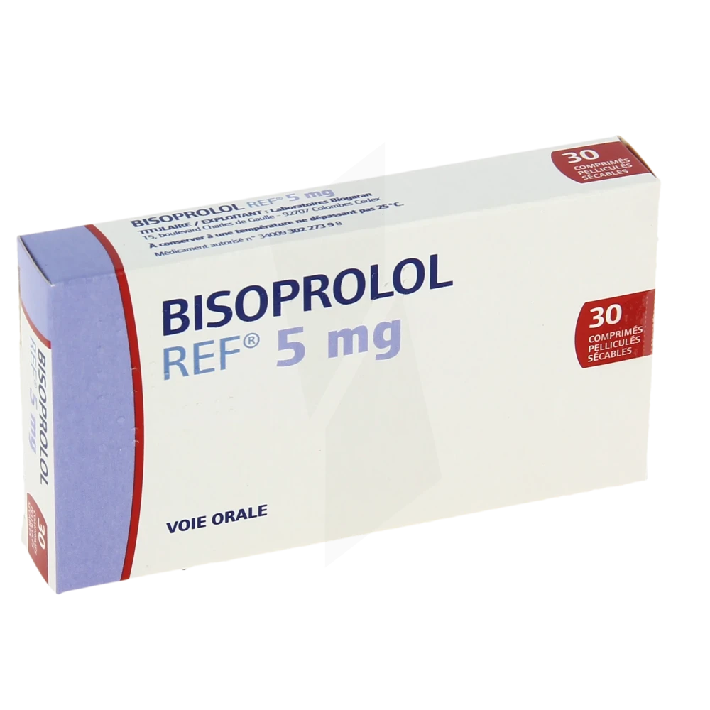 Bisoprolol Ref 5 Mg, Comprimé Pelliculé Sécable