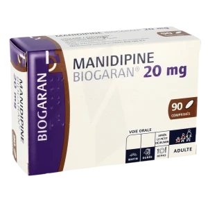 Manidipine Biogaran 20 Mg, Comprimé