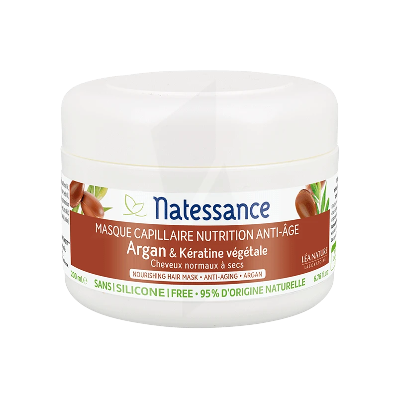 Grande Pharmacie des Arcades - Parapharmacie Natessance Argan Masque  Capillaire Nutrition Anti-âge 200ml - PERSAN