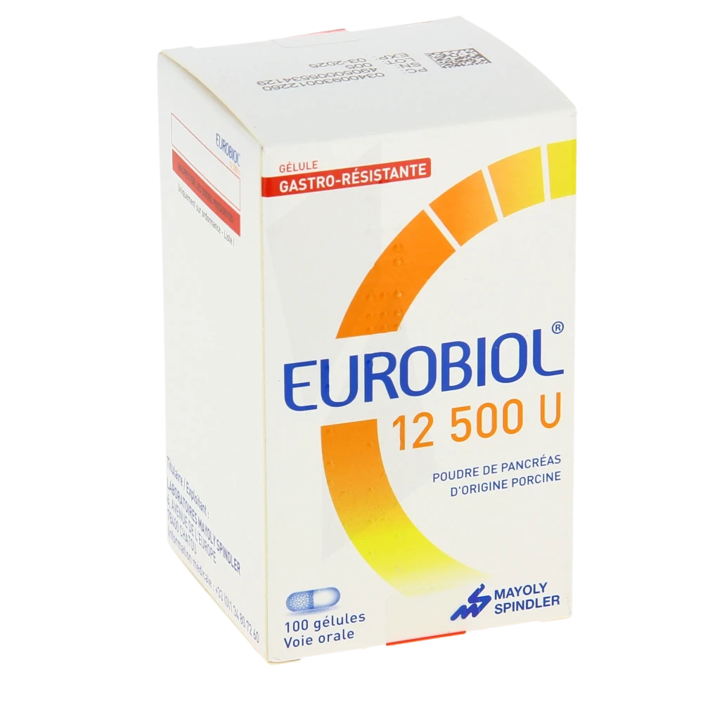 Eurobiol 12 500 U, Gélule Gastro-résistante